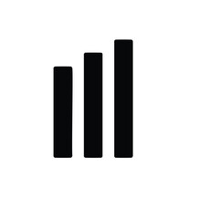 Ascending bar graph simple black icon design