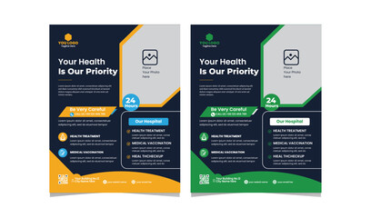 Medical flyer templates healthcare brochure design