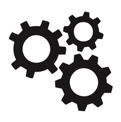 Interlocking gears teamwork collaboration mechanism icon