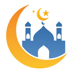 Obraz premium Crescent moon mosque islamic symbol faith religion