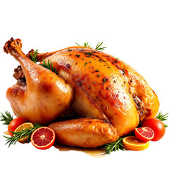 Roasted Turkey a Traditional Holiday Meal for Thanksgiving Christmas or Festive Celebration Transparent Background