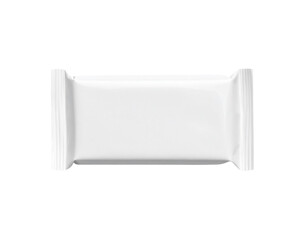 Top View Snack Bar Packaging Mockup in White, Isolated on White Background