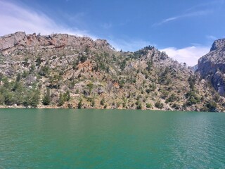 Obraz premium Green Canyon in Turkey, mountains and water