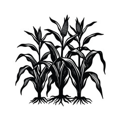 Abstract vector illustration of ripe yellow corn