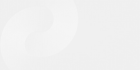 Abstract white glowing geometric lines on gray background. Modern shiny blue circle lines pattern. Futuristic technology concept. Suit for cover, poster, banner, brochure, header, website vector