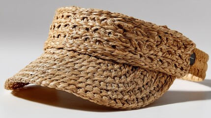 Stylish straw visor hat for summer sports and outdoor activities