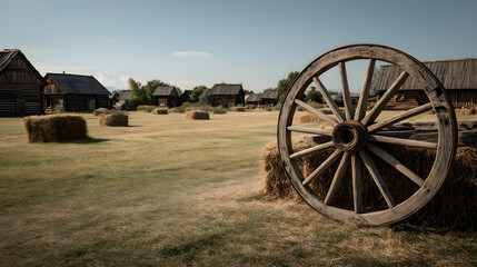 Vintage Wooden Steering Wheel Auto Restoration Classic Car Part Antique Vehicle Component Automotive History Collectors Item Rustic Decor Garage Art Transportation Memorabilia
