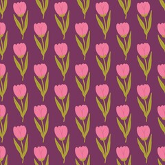 seamless pattern white flower with leaves	