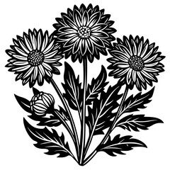 black and white floral background