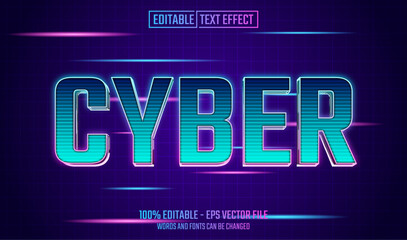cyber editable text effect