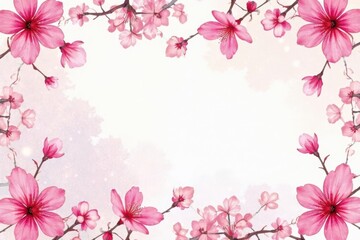 Soft watercolor sakura, repeating floral motif , fabric, texture