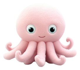 PNG Octopus plush toy animal.