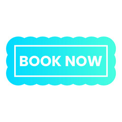 Book Now Graphic in Blue Gradient