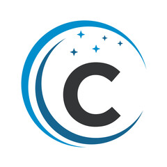 Cleaning Logo Combine With Letter C Vector Template