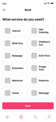 Hairdresser & Beauty Appointment, Salon Booking, Hair Stylist Scheduler & Reservation App Template Ui Kit