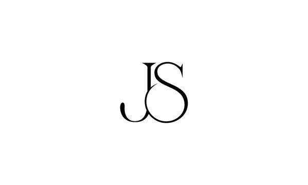 JS initial letters, monogram logo
