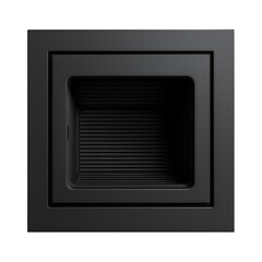 Obraz premium Minimalist Black Metal Fireplace Insert (1)