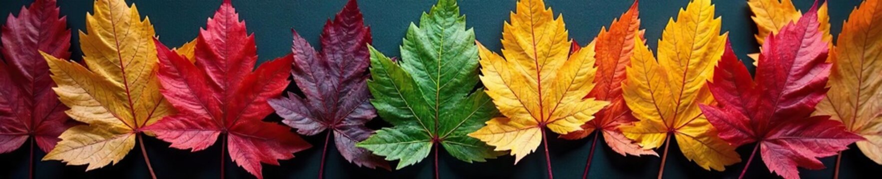 Close-up of vibrant, multicolored leaves illustrating the diverse and intricate process of natural selection and adaptation over time Shows organic growth patterns and textures , ecology, texture