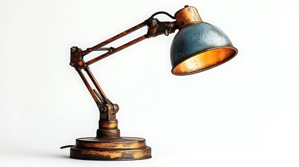 Industrial desk lamp on clean background high resolution picture