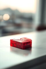 Red heart-shaped mosaic