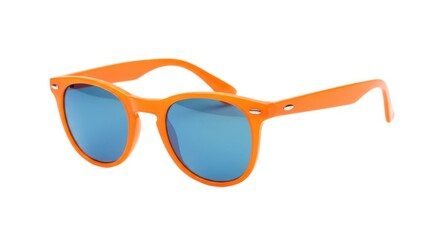 Orange sunglasses isolated on white background