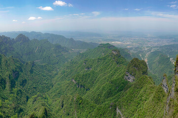 Obraz premium View of the Tianmen Mountain National Park