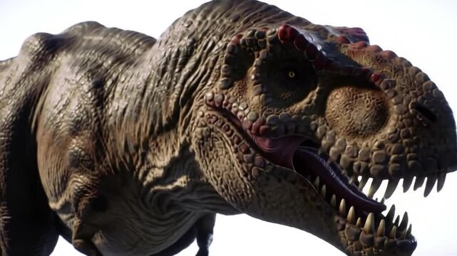 Tyrannosaurus rex head isolated image
