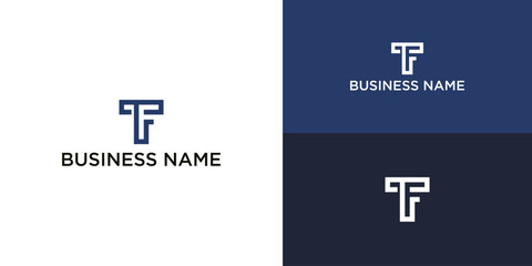 Abstract T and F Letters Logo – Modern Minimalist Design for Business Branding
