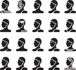 AI-Driven Profile Avatar Collection – 20 Dynamic User Identity Icons.