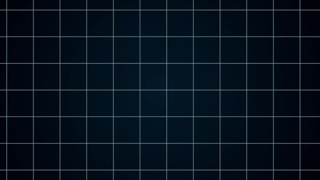 Moving Blue Grid background, simple table scan panel interface in dolly motion, blueprint matrix concept, retro style square line loop pattern screen, futuristic computer loading network backdrop