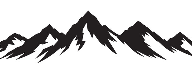 Majestic mountain range silhouette vector landscape background graphic design © Creative Image  