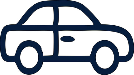  car icon transportation symbol illustration, Cartoon outline vector