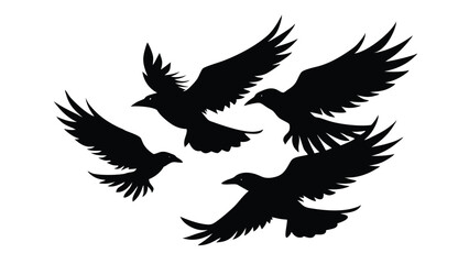 Crows in Midflight