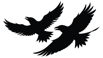 Crows in Midflight