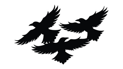 Crows in Midflight