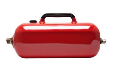 Red container with a black handle