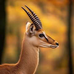 Antelope head with spiral horns