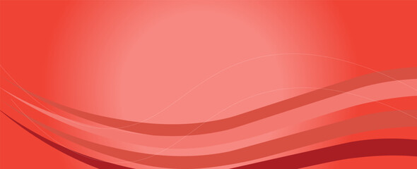 A vibrant red background with smooth gradients and subtle wave patterns. The red background adds a dynamic and modern texture. Minimal abstract wavy gradient vector background