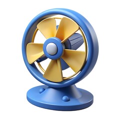 electric fan isolated on white