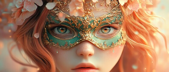Woman in a ornate mask