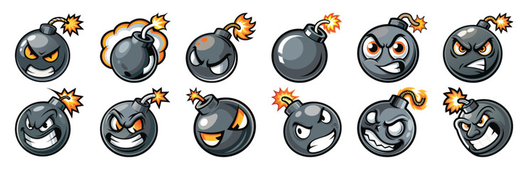 Cartoon Bomb Emoticons