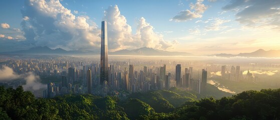 Cityscape at dawn