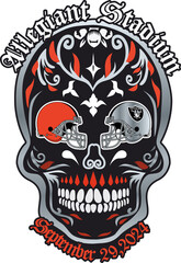 Halloween skull with a skull