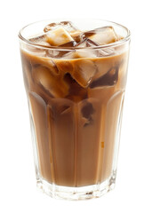 PNG A glass of ice Espresso Coffee with milk beverage coffee drink.