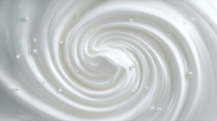 Viscous fluid creates gentle whirlpools with luminous pearl highlights