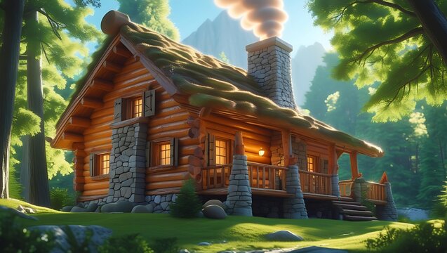 cartoonist house scene