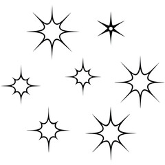 black and white stars
