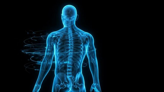 Human skeletal structure illustration