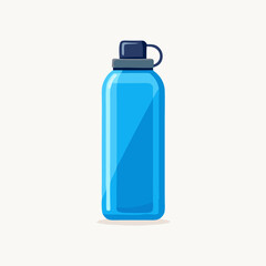 Blue Water Bottle, Sports Bottle, Hydration Bottle, Fitness Bottle
