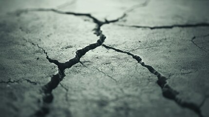 Fototapeta premium Close up of cracked earth, showing the effects of drought.